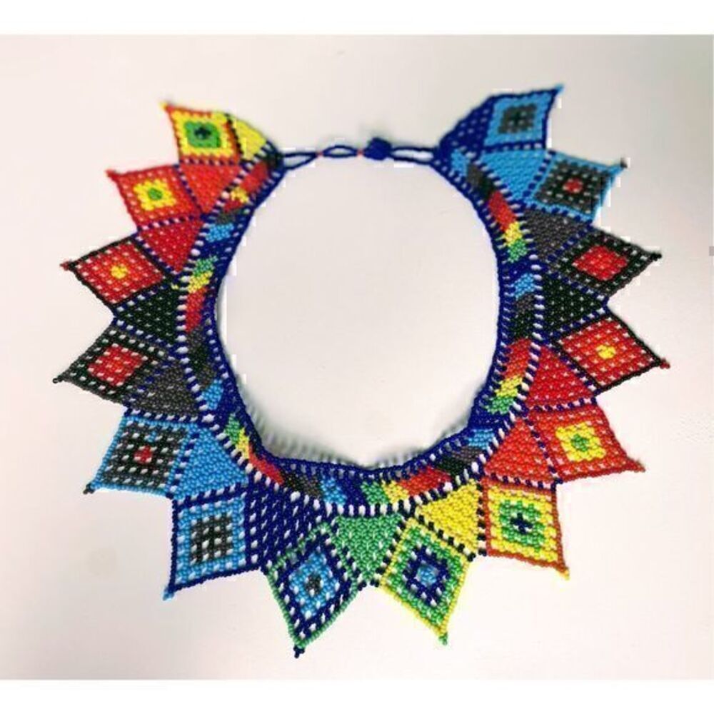 New Beautiful Handmade Colorful Beaded Mexican Collar Necklace